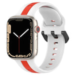 ツーカラー ループバックル シリコンウォッチバンド、Apple Watch Ultra 49mm用、Apple Watch Series 8&7 45mm用、Apple Watch Series 8&7 41mm用