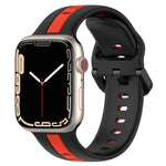 ツーカラー ループバックル シリコンウォッチバンド、Apple Watch Ultra 49mm用、Apple Watch Series 8&7 45mm用、Apple Watch Series 8&7 41mm用