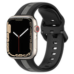 ツーカラー ループバックル シリコンウォッチバンド、Apple Watch Ultra 49mm用、Apple Watch Series 8&7 45mm用、Apple Watch Series 8&7 41mm用