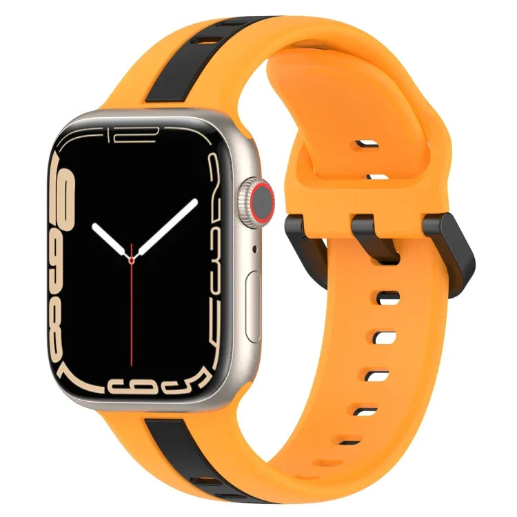 ツーカラー ループバックル シリコンウォッチバンド、Apple Watch Ultra 49mm用、Apple Watch Series 8&7 45mm用、Apple Watch Series 8&7 41mm用