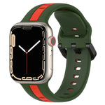 ツーカラー ループバックル シリコンウォッチバンド、Apple Watch Ultra 49mm用、Apple Watch Series 8&7 45mm用、Apple Watch Series 8&7 41mm用