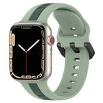 ツーカラー ループバックル シリコンウォッチバンド、Apple Watch Ultra 49mm用、Apple Watch Series 8&7 45mm用、Apple Watch Series 8&7 41mm用