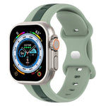 バタフライバックル ツーカラー シリコンウォッチバンド、Apple Watch Ultra 49mm用、Apple Watch Series 8&7 45mm用、Apple Watch Series 8&7 41mm用