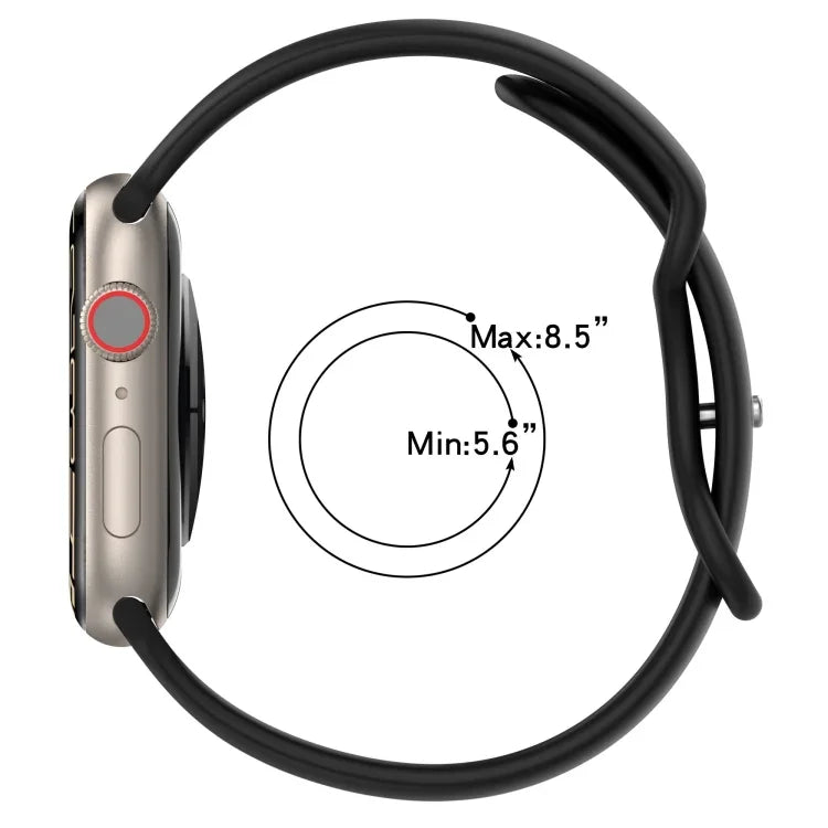 バタフライバックル ツーカラー シリコンウォッチバンド、Apple Watch Ultra 49mm用、Apple Watch Series 8&7 45mm用、Apple Watch Series 8&7 41mm用