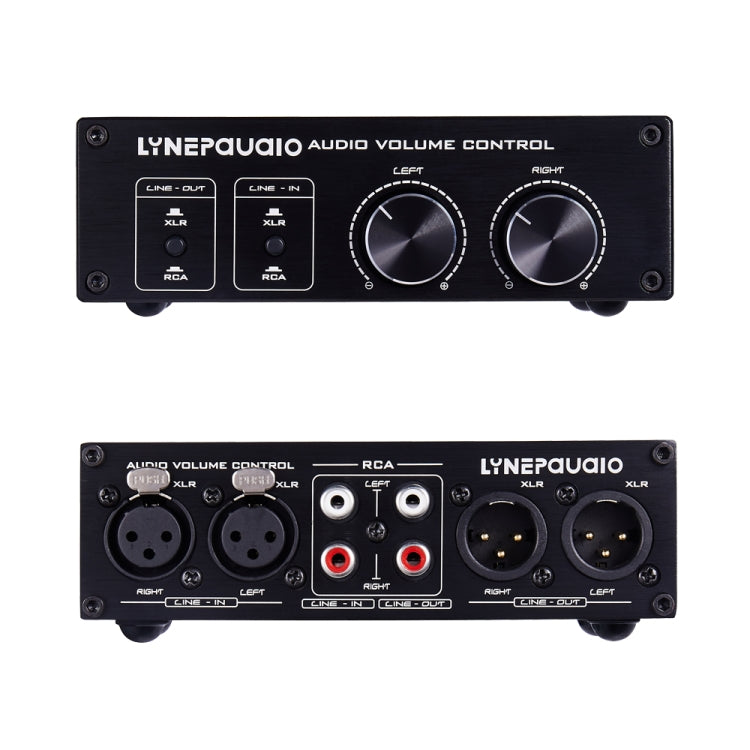2入力2出力スイッチャー ボリュームコントローラー、RCA信号をXLRバランス信号に切替、電源不要。RCAとXLRインターフェースを提供し、独立L/Rチャンネル音量調整が可能で、音量調整が必要な機器に適しています