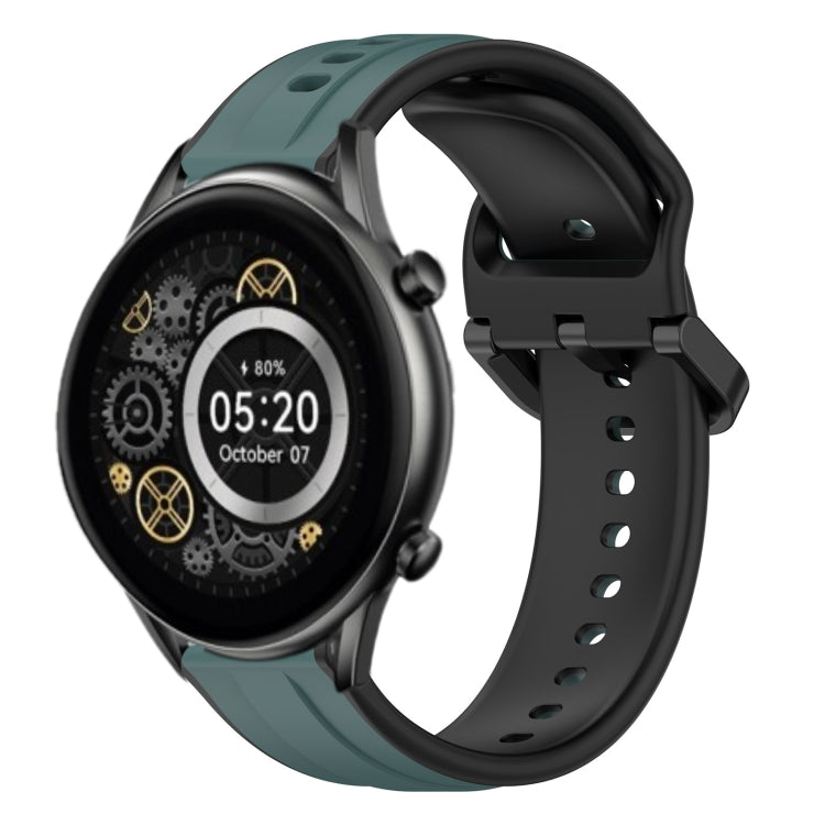 22mm Convex Loop Two-Color Silicone Watch Band, For Xiaomi Haylou RT2 LS10, For  Xiaomi Haylou RS4 LS12