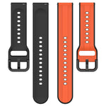 22mm Convex Loop Two-Color Silicone Watch Band, For Xiaomi Haylou RT2 LS10, For  Xiaomi Haylou RS4 LS12