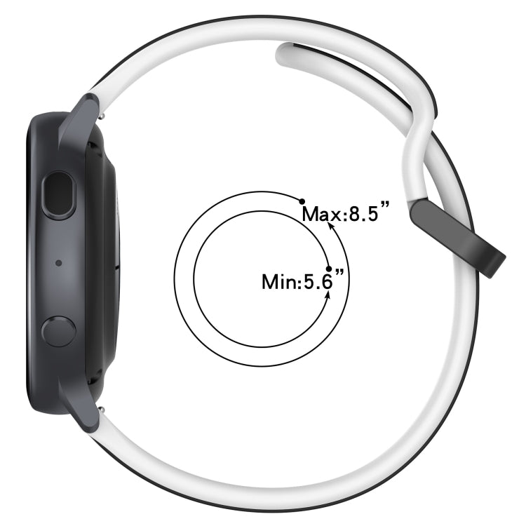 22mm Convex Loop Two-Color Silicone Watch Band, For Xiaomi Haylou RT2 LS10, For  Xiaomi Haylou RS4 LS12