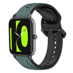 22mm Convex Loop Two-Color Silicone Watch Band, For Xiaomi Haylou RT2 LS10, For  Xiaomi Haylou RS4 LS12