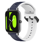 22mm Convex Loop Two-Color Silicone Watch Band, For Xiaomi Haylou RT2 LS10, For  Xiaomi Haylou RS4 LS12