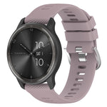 20mm Cross Textured Solid Color Silicone Watch Band, For Garmin Forerunner Sq2 Music