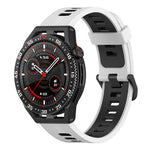 22mm Vertical Two-Color Silicone Watch Band, For Garmin Vivoactive4