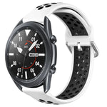 22mm 穴あき通気性スポーツシリコン時計バンド、Samsung Galaxy Watch3 45mm 用、Samsung Gear S3 Classic 用、Samsung Gear S3 Frontier 用