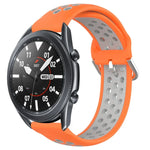 22mm 穴あき通気性スポーツシリコン時計バンド、Samsung Galaxy Watch3 45mm 用、Samsung Gear S3 Classic 用、Samsung Gear S3 Frontier 用