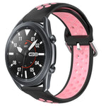 22mm 穴あき通気性スポーツシリコン時計バンド、Samsung Galaxy Watch3 45mm 用、Samsung Gear S3 Classic 用、Samsung Gear S3 Frontier 用