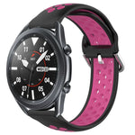 22mm 穴あき通気性スポーツシリコン時計バンド、Samsung Galaxy Watch3 45mm 用、Samsung Gear S3 Classic 用、Samsung Gear S3 Frontier 用