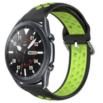 22mm 穴あき通気性スポーツシリコン時計バンド、Samsung Galaxy Watch3 45mm 用、Samsung Gear S3 Classic 用、Samsung Gear S3 Frontier 用