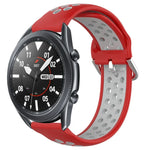 22mm 穴あき通気性スポーツシリコン時計バンド、Samsung Galaxy Watch3 45mm 用、Samsung Gear S3 Classic 用、Samsung Gear S3 Frontier 用
