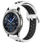 22mm 穴あき通気性スポーツシリコン時計バンド、Samsung Galaxy Watch3 45mm 用、Samsung Gear S3 Classic 用、Samsung Gear S3 Frontier 用