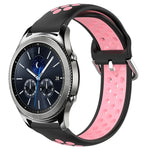 22mm 穴あき通気性スポーツシリコン時計バンド、Samsung Galaxy Watch3 45mm 用、Samsung Gear S3 Classic 用、Samsung Gear S3 Frontier 用
