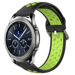 22mm 穴あき通気性スポーツシリコン時計バンド、Samsung Galaxy Watch3 45mm 用、Samsung Gear S3 Classic 用、Samsung Gear S3 Frontier 用