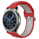 22mm 穴あき通気性スポーツシリコン時計バンド、Samsung Galaxy Watch3 45mm 用、Samsung Gear S3 Classic 用、Samsung Gear S3 Frontier 用