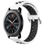 22mm 穴あき通気性スポーツシリコン時計バンド、Samsung Galaxy Watch3 45mm 用、Samsung Gear S3 Classic 用、Samsung Gear S3 Frontier 用