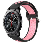 22mm 穴あき通気性スポーツシリコン時計バンド、Samsung Galaxy Watch3 45mm 用、Samsung Gear S3 Classic 用、Samsung Gear S3 Frontier 用