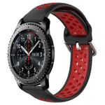 22mm 穴あき通気性スポーツシリコン時計バンド、Samsung Galaxy Watch3 45mm 用、Samsung Gear S3 Classic 用、Samsung Gear S3 Frontier 用