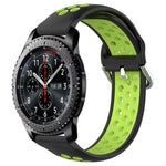 22mm 穴あき通気性スポーツシリコン時計バンド、Samsung Galaxy Watch3 45mm 用、Samsung Gear S3 Classic 用、Samsung Gear S3 Frontier 用