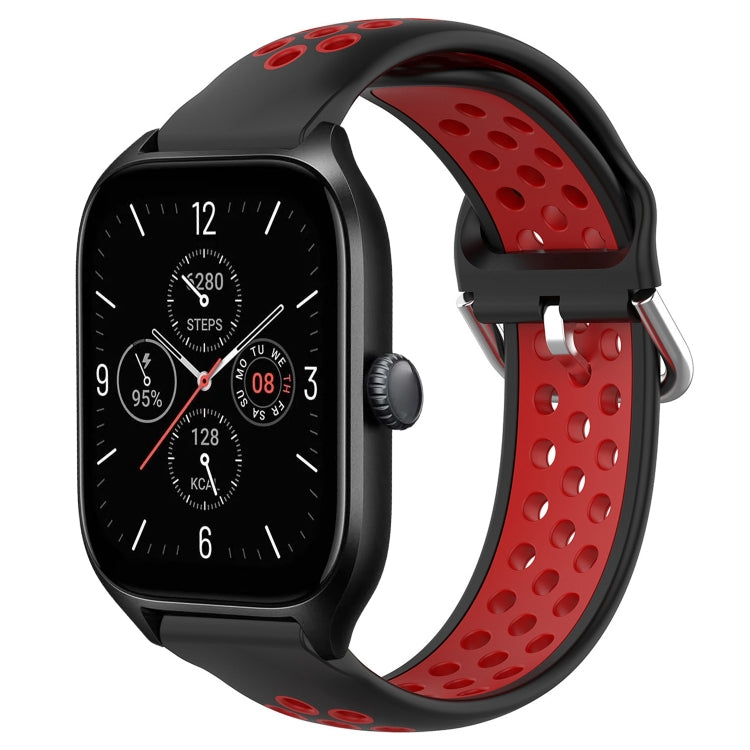 20mm Perforated Breathable Sports Silicone Watch Band, For Amazfit GTS 4, For Amazfit GTS 3, For Amazfit GTS 2E