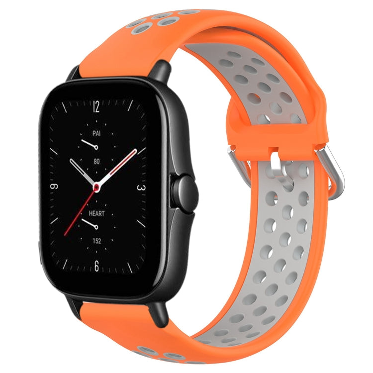 20mm Perforated Breathable Sports Silicone Watch Band, For Amazfit GTS 4, For Amazfit GTS 3, For Amazfit GTS 2E