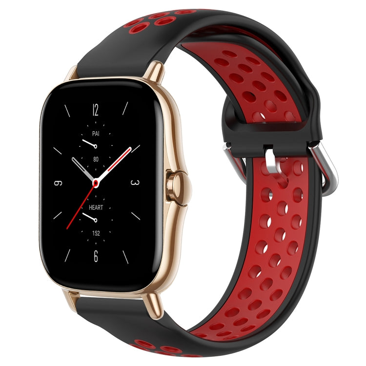 20mm Perforated Breathable Sports Silicone Watch Band, For Amazfit GTS 2 Mini, For Amazfit GTS 2, For Amazfit GTS