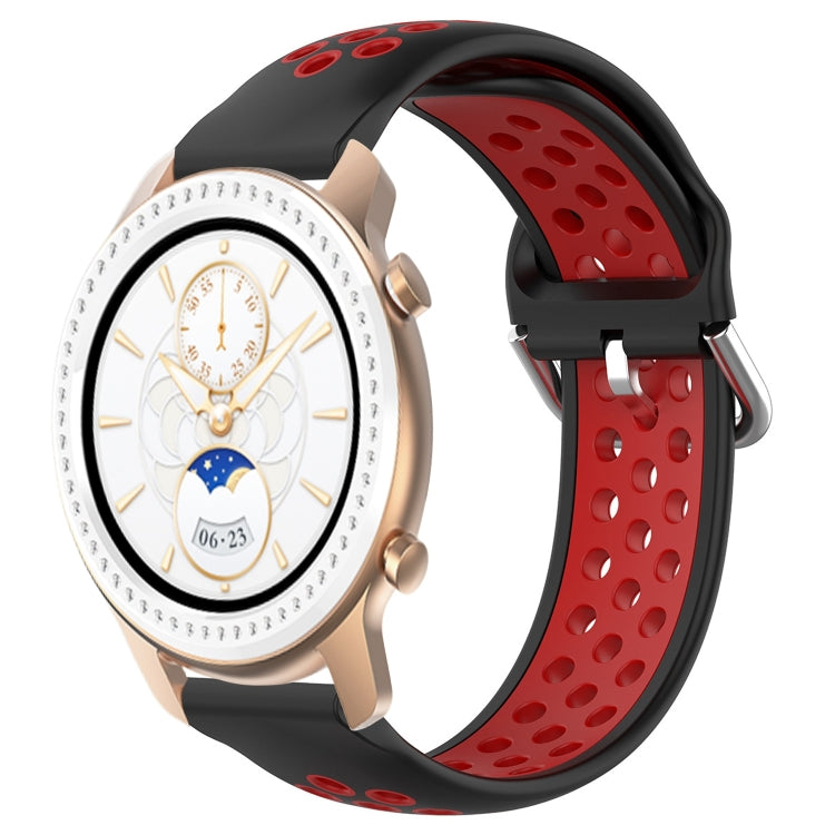 20mm Perforated Breathable Sports Silicone Watch Band, For Amazfit GTR 42MM, For Amazfit Pop Pro, For Amazfit Pop