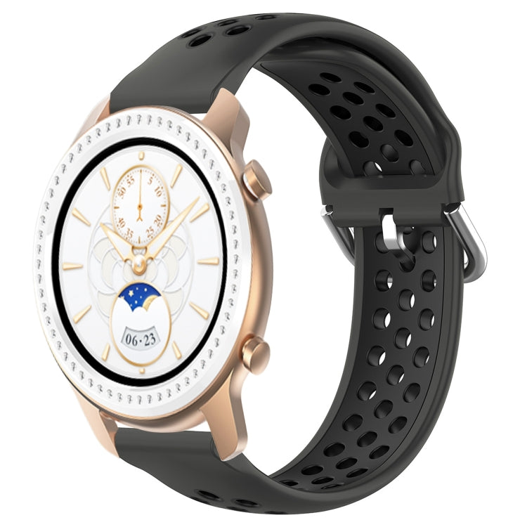 20mm Perforated Breathable Sports Silicone Watch Band, For Amazfit GTR 42MM, For Amazfit Pop Pro, For Amazfit Pop