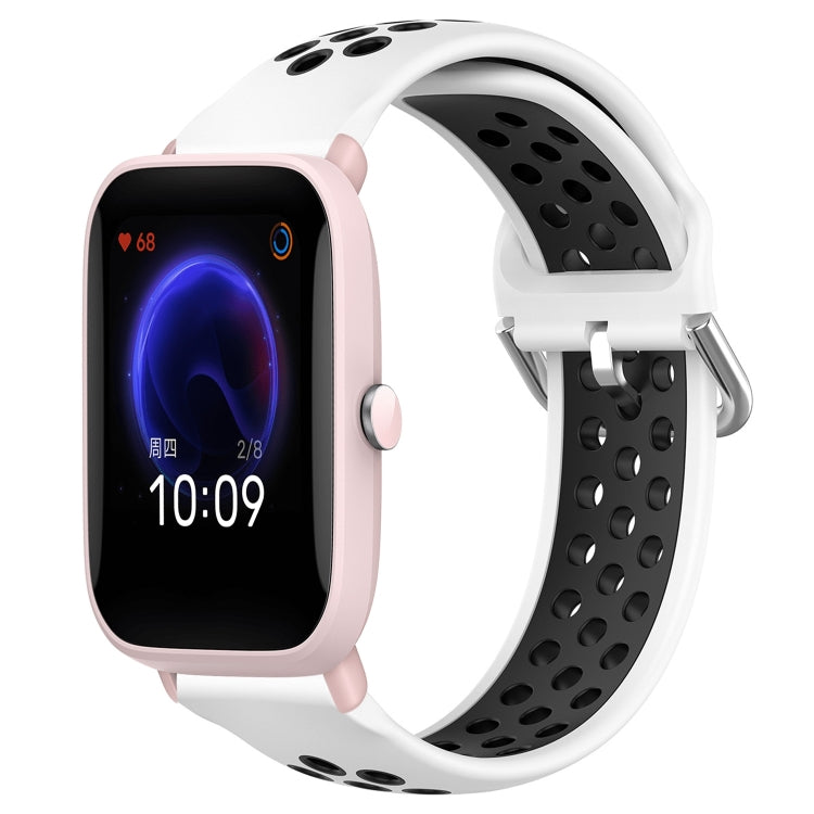 20mm Perforated Breathable Sports Silicone Watch Band, For Amazfit GTR 42MM, For Amazfit Pop Pro, For Amazfit Pop