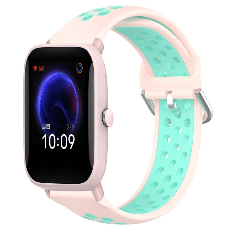 20mm Perforated Breathable Sports Silicone Watch Band, For Amazfit GTR 42MM, For Amazfit Pop Pro, For Amazfit Pop