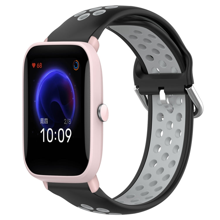 20mm Perforated Breathable Sports Silicone Watch Band, For Amazfit GTR 42MM, For Amazfit Pop Pro, For Amazfit Pop