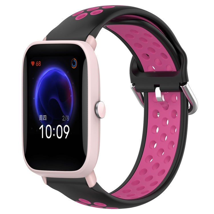 20mm Perforated Breathable Sports Silicone Watch Band, For Amazfit GTR 42MM, For Amazfit Pop Pro, For Amazfit Pop