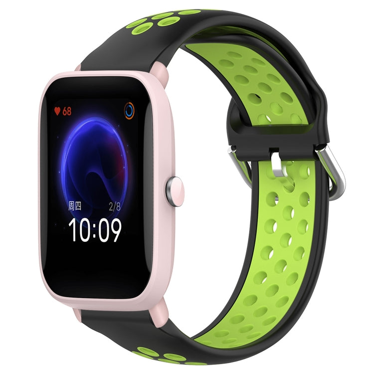 20mm Perforated Breathable Sports Silicone Watch Band, For Amazfit GTR 42MM, For Amazfit Pop Pro, For Amazfit Pop