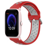 20mm Perforated Breathable Sports Silicone Watch Band, For Amazfit GTR 42MM, For Amazfit Pop Pro, For Amazfit Pop