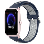 20mm Perforated Breathable Sports Silicone Watch Band, For Amazfit GTR 42MM, For Amazfit Pop Pro, For Amazfit Pop