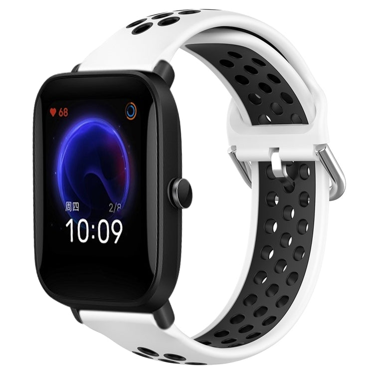 20mm Perforated Breathable Sports Silicone Watch Band, For Amazfit GTR 42MM, For Amazfit Pop Pro, For Amazfit Pop