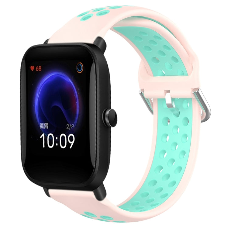 20mm Perforated Breathable Sports Silicone Watch Band, For Amazfit GTR 42MM, For Amazfit Pop Pro, For Amazfit Pop