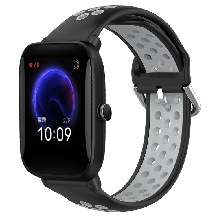 20mm Perforated Breathable Sports Silicone Watch Band, For Amazfit GTR 42MM, For Amazfit Pop Pro, For Amazfit Pop