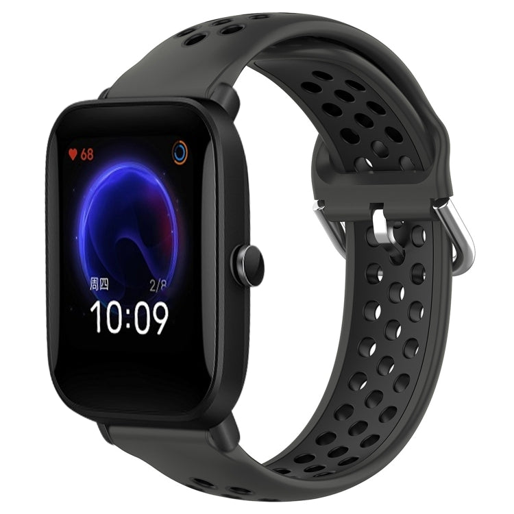 20mm Perforated Breathable Sports Silicone Watch Band, For Amazfit GTR 42MM, For Amazfit Pop Pro, For Amazfit Pop