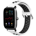20mm Perforated Breathable Sports Silicone Watch Band, For Amazfit GTS 4 Mini, For Amazfit Bip3, For Amazfit Bip 1S