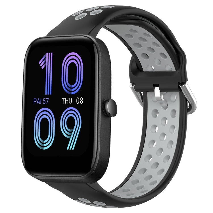 20mm Perforated Breathable Sports Silicone Watch Band, For Amazfit GTS 4 Mini, For Amazfit Bip3, For Amazfit Bip 1S
