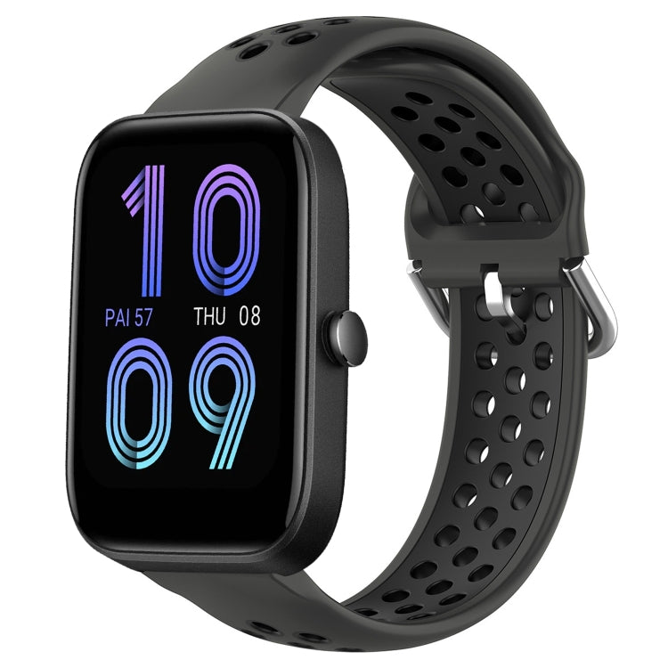 20mm Perforated Breathable Sports Silicone Watch Band, For Amazfit GTS 4 Mini, For Amazfit Bip3, For Amazfit Bip 1S