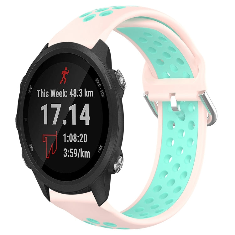 20mm Perforated Breathable Sports Silicone Watch Band, For Garmin Forerunner 245, For Garmin Forerunner 245 Music, For Garmin Forerunner 645